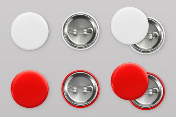 custom printed buttons with pin back